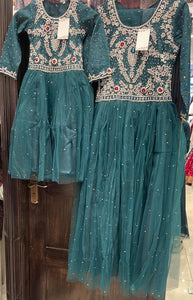 GIRLS EMBROIDERED & EMBELLISHED DRESS K643G