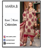 EMBROIDERED LAWN PRINT 3 PIECE SUIT MPP05