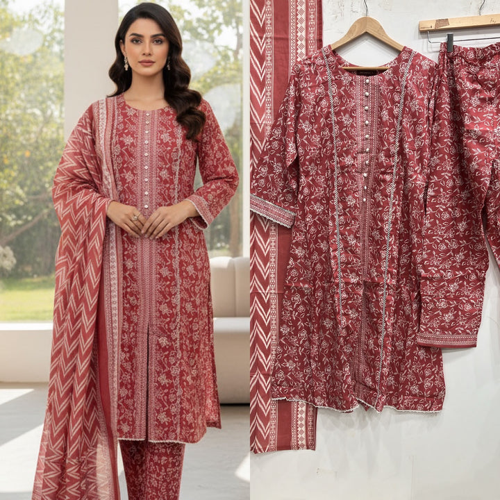 BS02 - BIN SAEED LAWN PRINT 3 PIECE SUIT