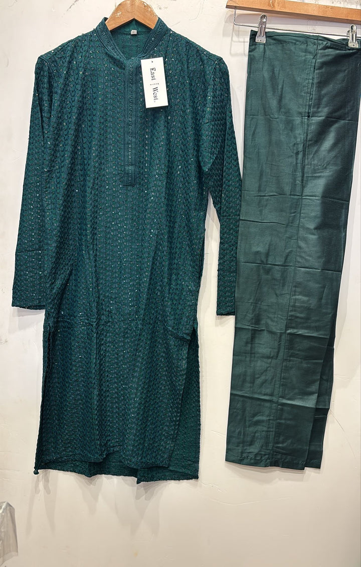 CK707 - Teal Chikankari Set for Boys and Men