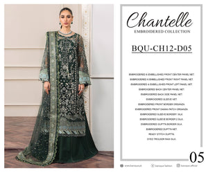 CHANTELLE EMBROIDERED UNSTITCHED SUIT BQU-CH12-D05