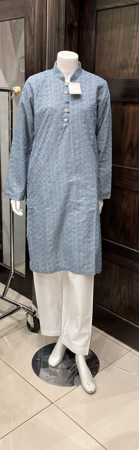 COTTON CHIKANKARI MEN SUIT CM371