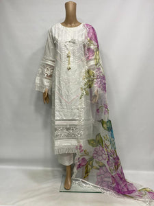 EMBROIDERED LINEN 3 PIECE SUIT 68F