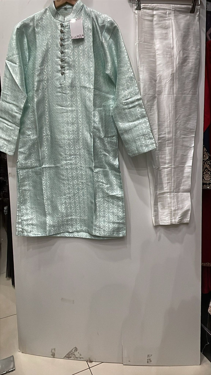 JN611E - Jacquard Silk kameez set for Men & Boys