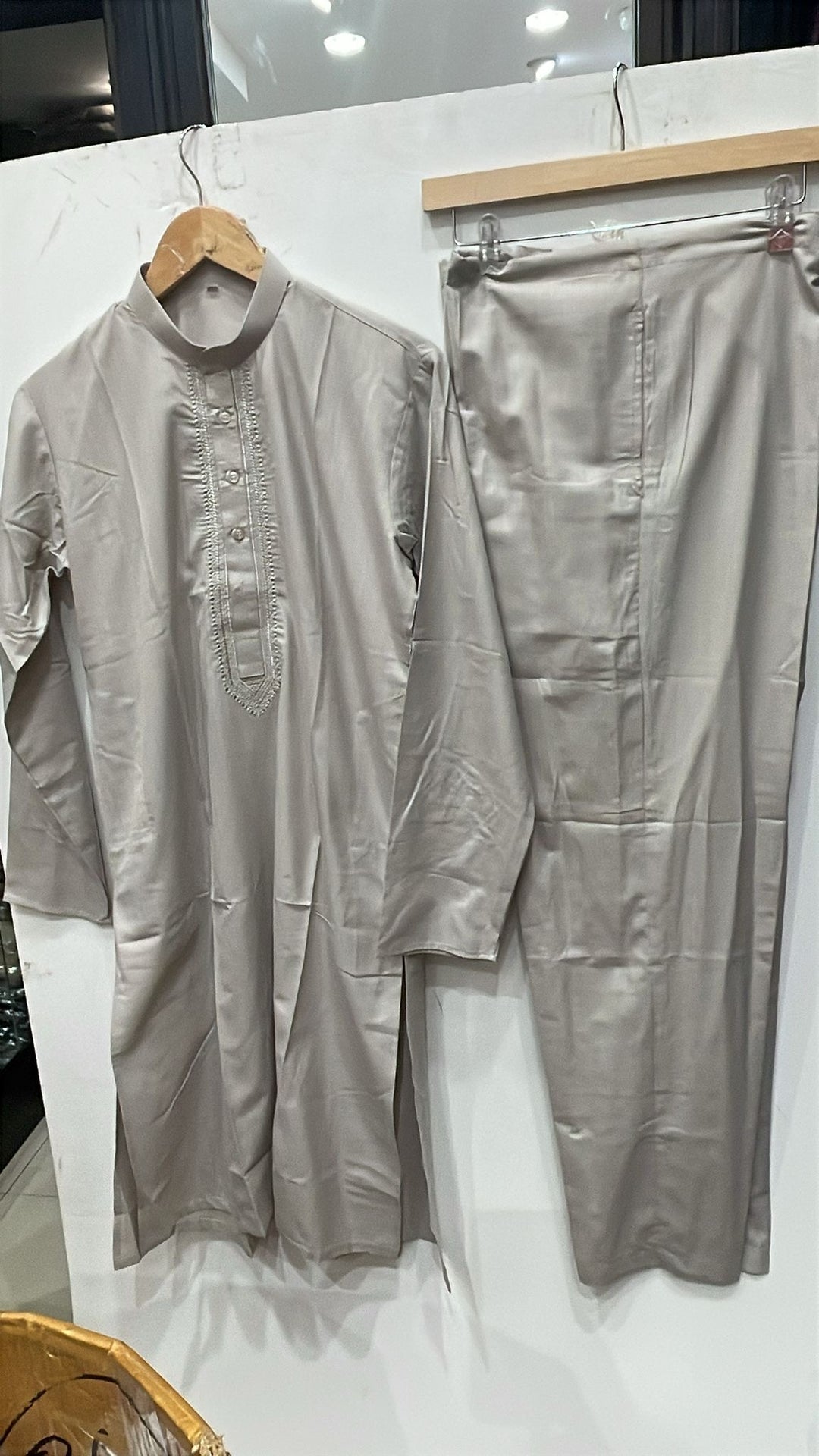 DN654c - Men's Sand Embroidered Kameez set