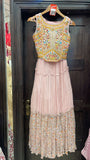Girls Embroidered Lenhga dress 3 piece K626b