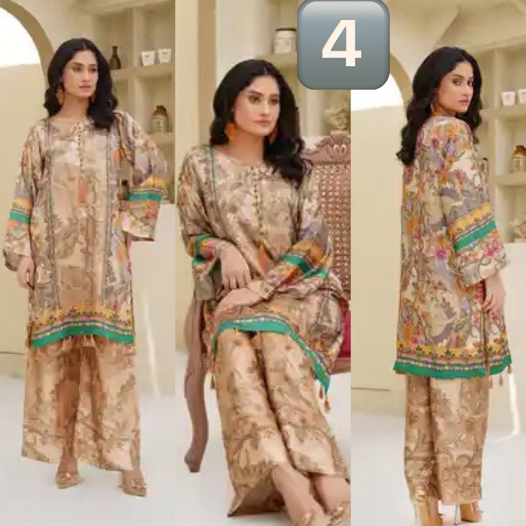 Sm04- SHAMOZ SILK PRINT CO-ORD 2 PIECE SUIT
