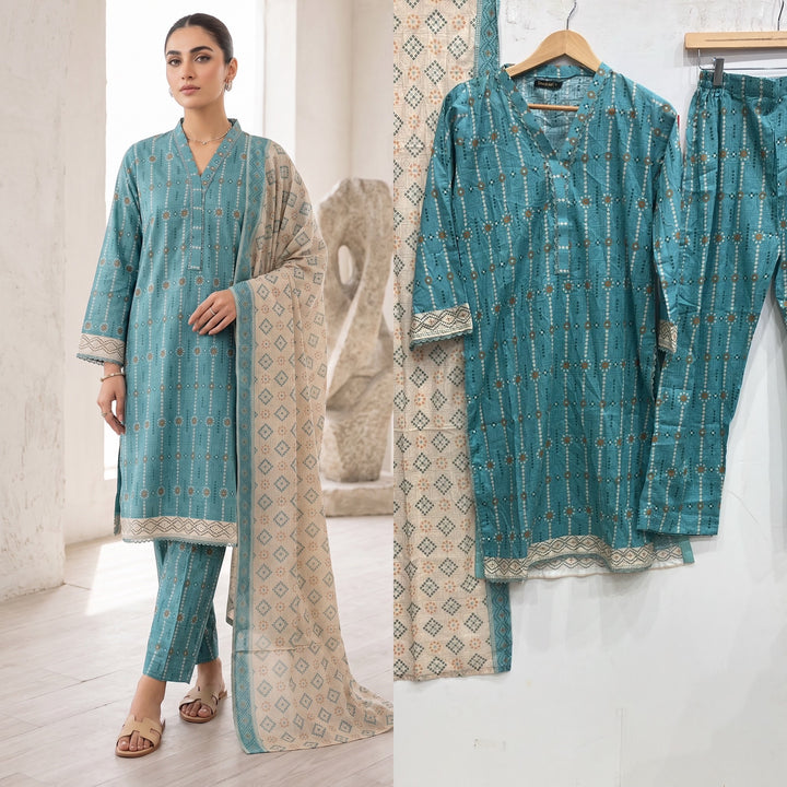 BN06 - LAWN PRINT 3 PIECE SUIT