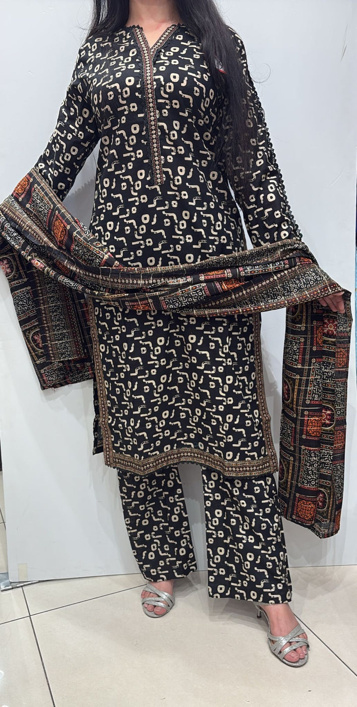 NL07 - Lawn Print 3 Piece Suit