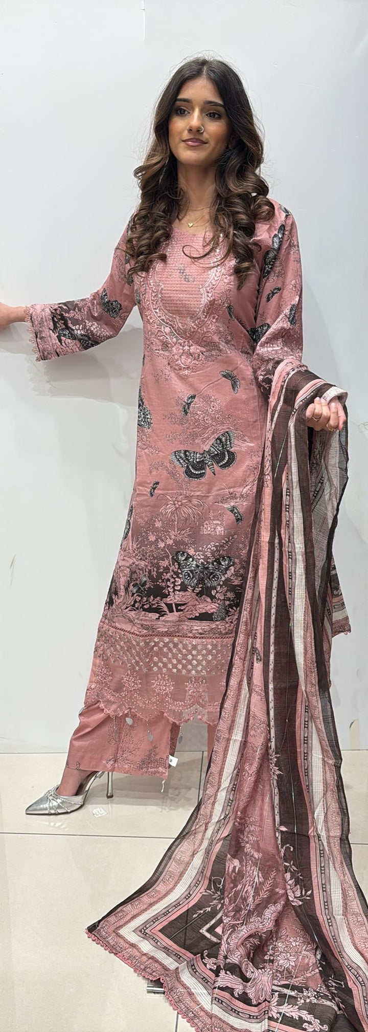 MP06 - Maria B inspired Embroidered Cotton 3pc suit