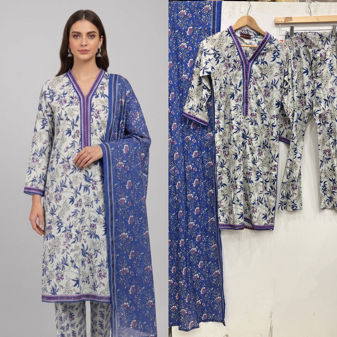 BN05 - LAWN PRINT 3 PIECE SUIT