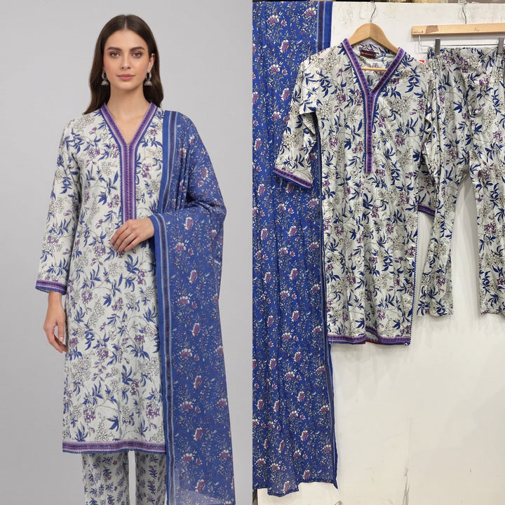 BN05 - LAWN PRINT 3 PIECE SUIT