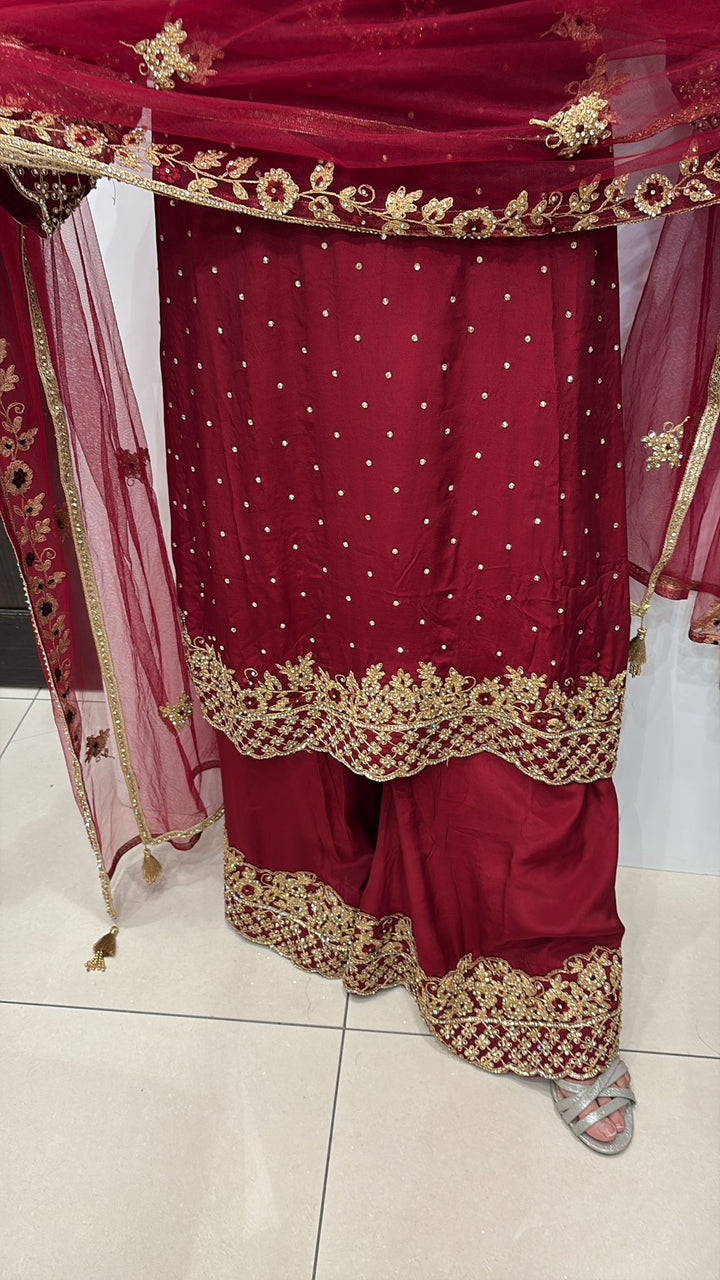 0142H- GEORGETTE FARSHI PALAZZO SUIT