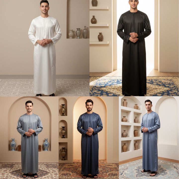 JM426- MEN'S SATIN OMANI THOBE/JUBBA