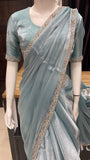 EMBROIDERED & EMBELLISHED SAREE & BLOUSE SR45