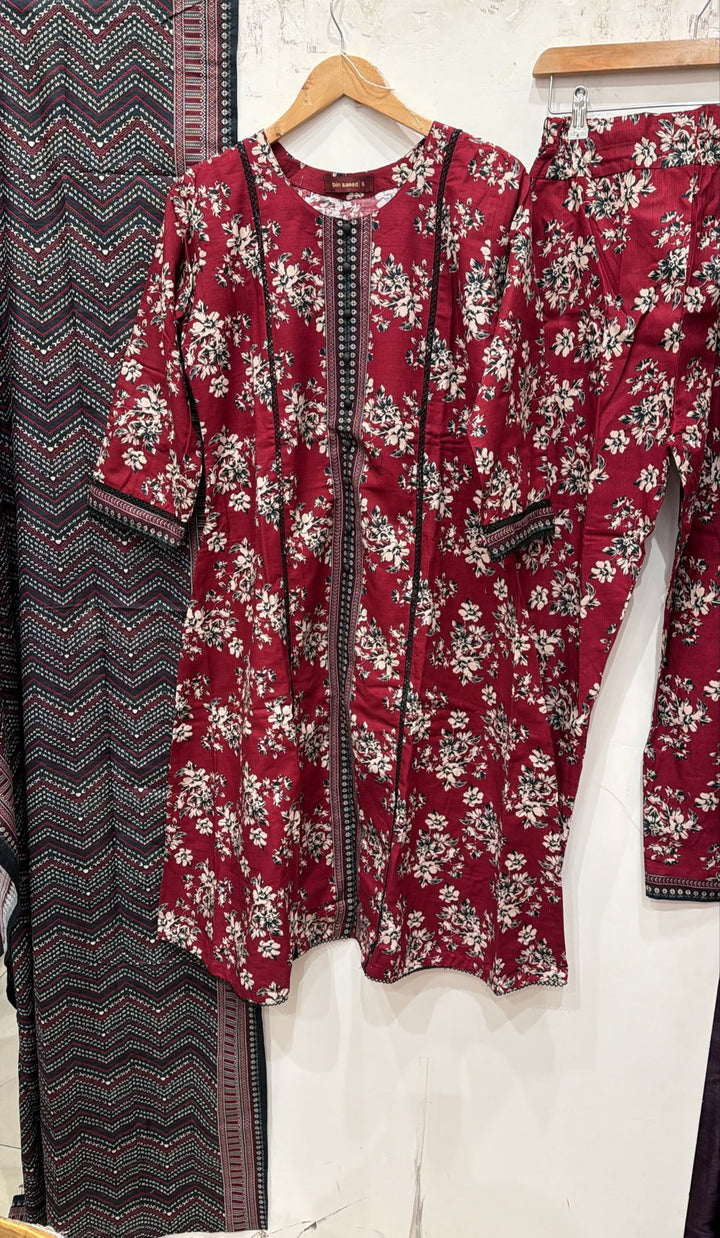 KBS01 Bin Saeed Soft Winter Khadder 3-Piece Suit - East meets west clothing 