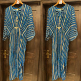 CHIFFON EMBROIDERED & EMBELLISHED KAFTAN 2 PIECE SUIT 303B