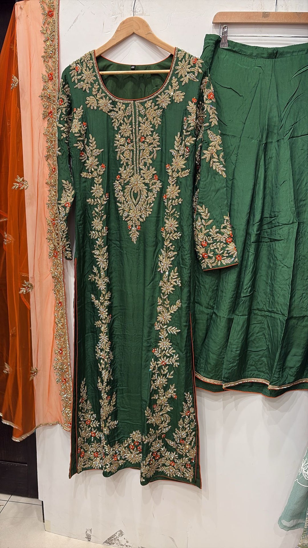 0159A- SILK FARSHI PALAZZO SUIT