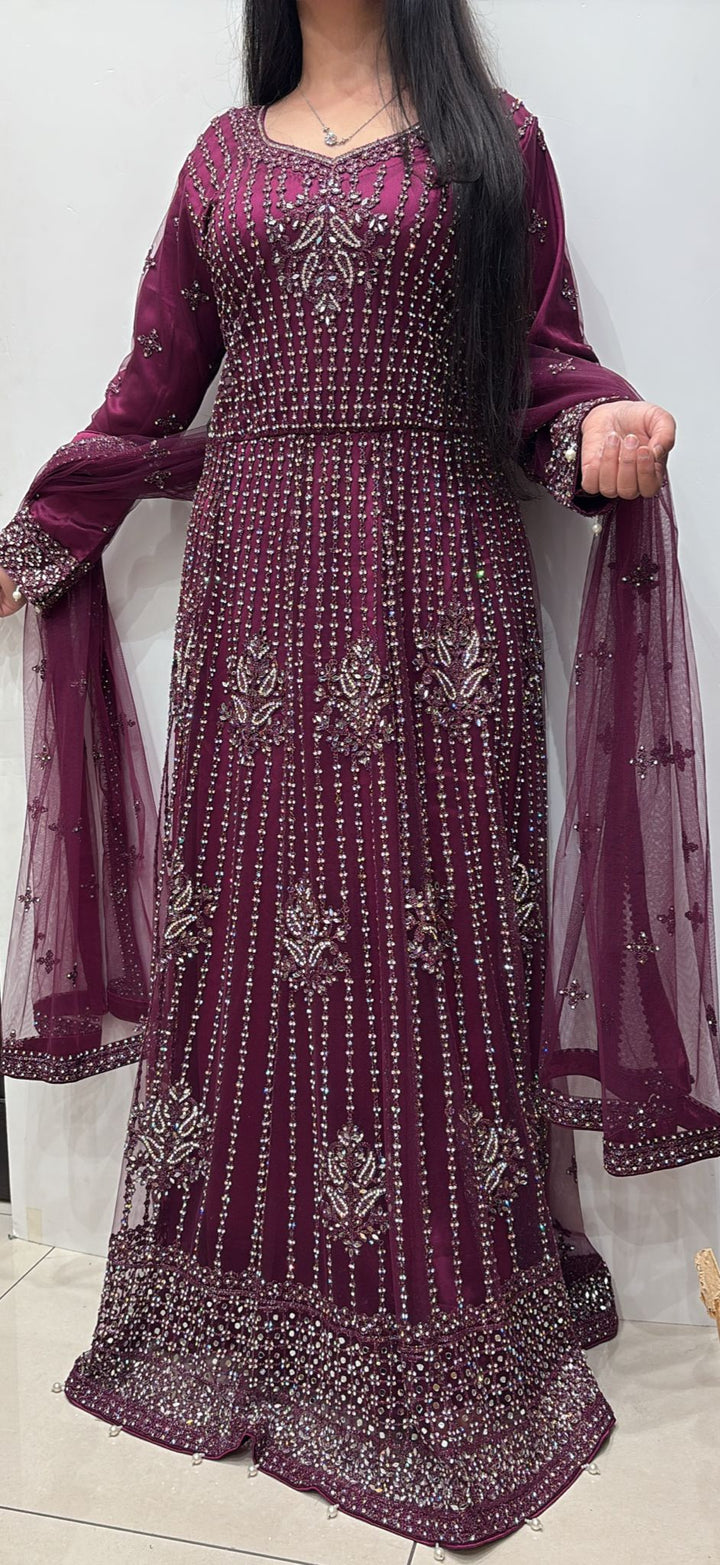 EMBROIDERED & EMBELLISHED NET DRESS NC925H