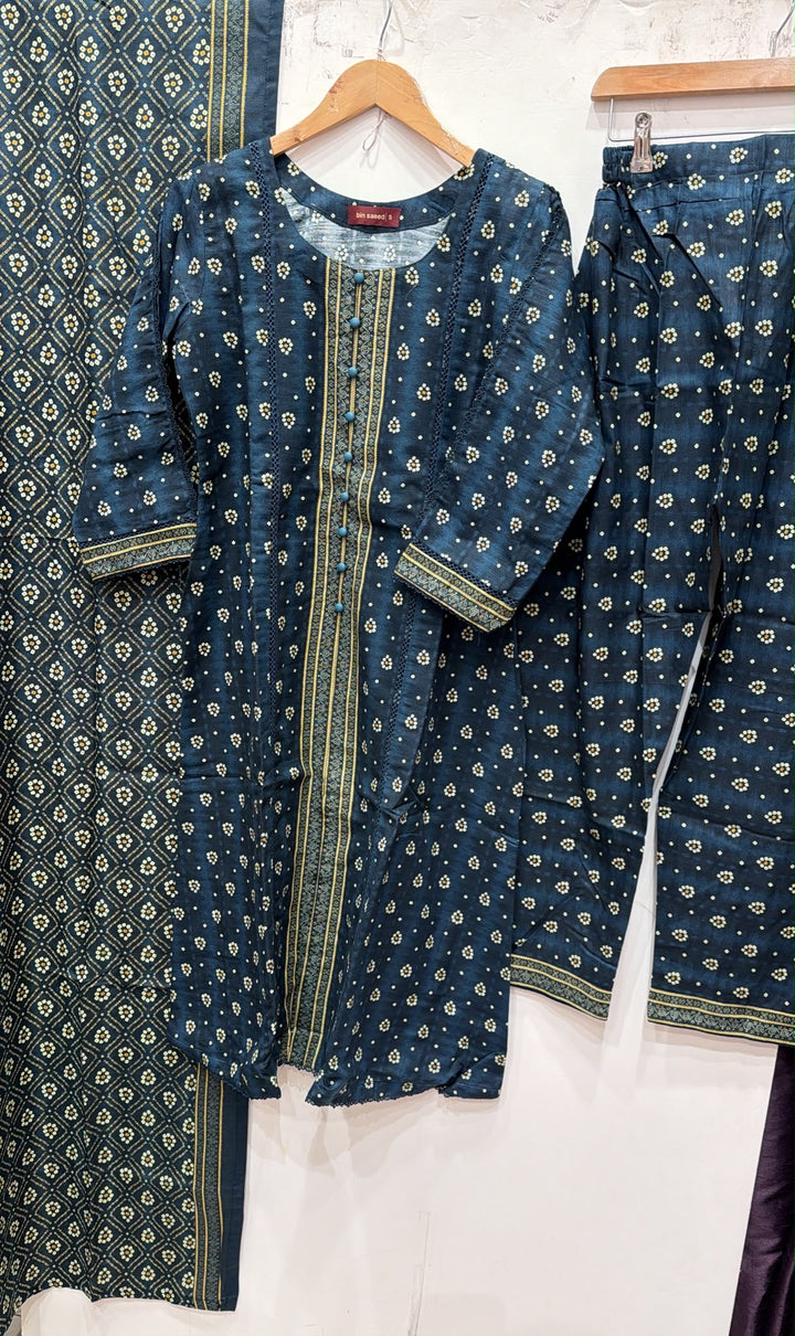 KBS05 Bin Saeed Soft Winter Khadder 3-Piece Suit - East meets west clothing 