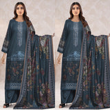 EMBROIDERED PRINT DHANAK 3 PIECE SUIT- MD02