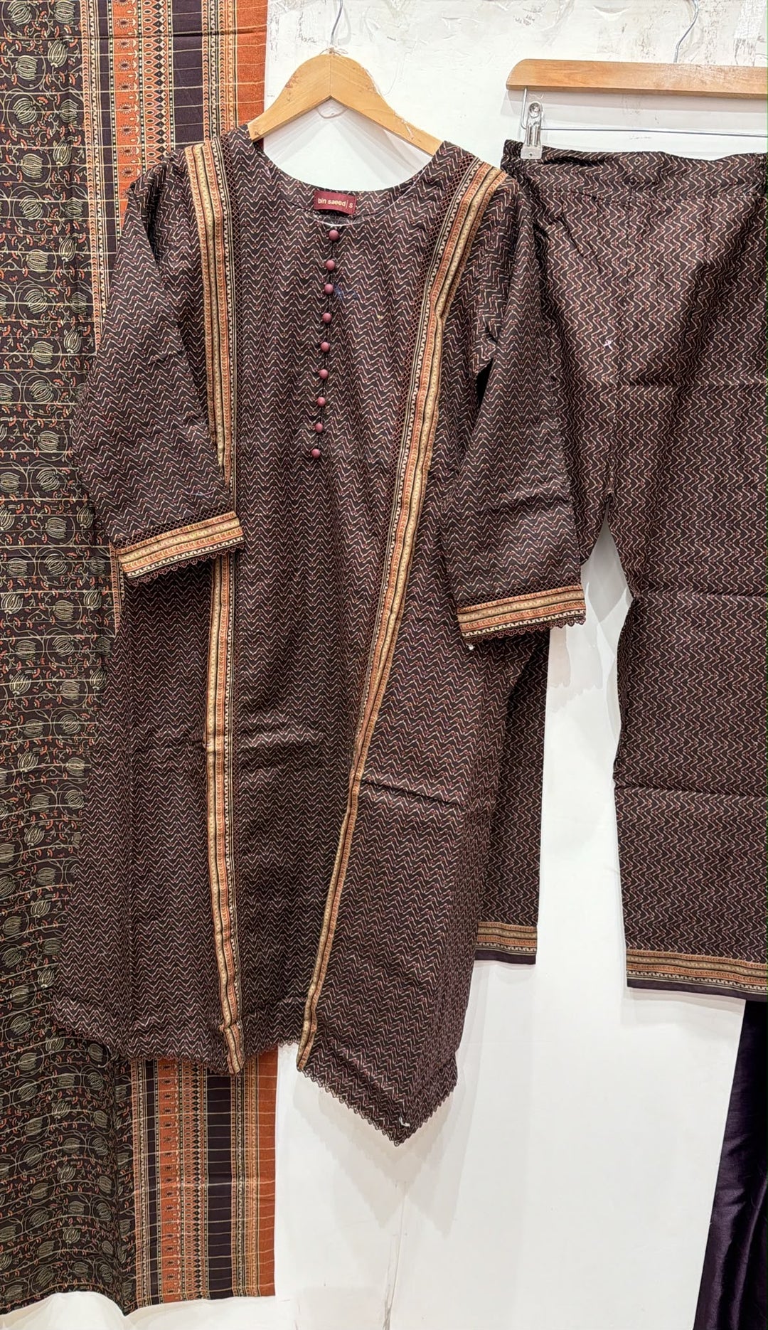KBS09 Bin Saeed Soft Winter Khadder 3-Piece Suit - East meets west clothing 