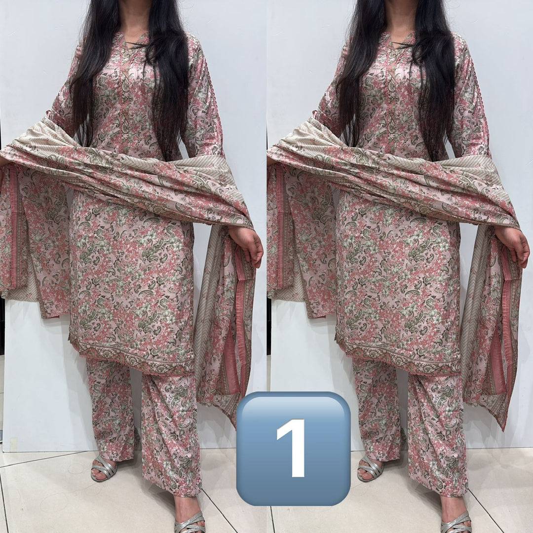 NL01 - Lawn Print 3 Piece Suit
