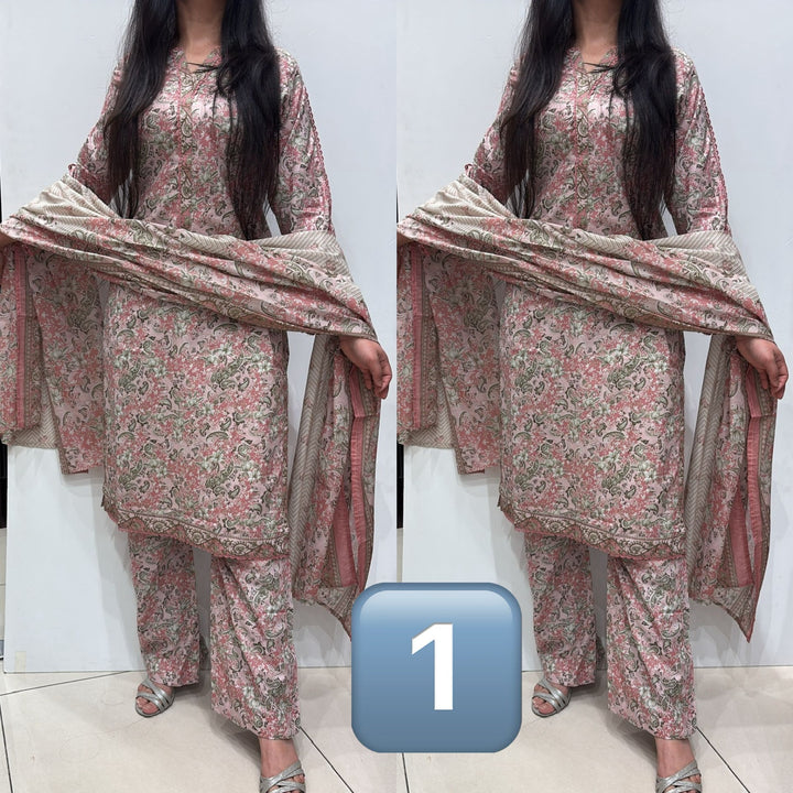 NL01 - Lawn Print 3 Piece Suit