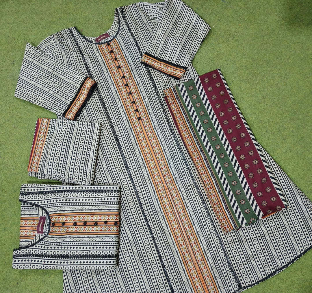 LP05 - COTTON PRINT 3 PIECE SUIT