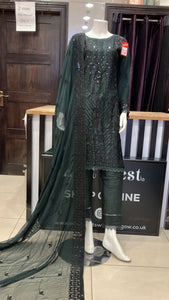 EMBROIDERED SILK 3 PIECE SUIT NA07
