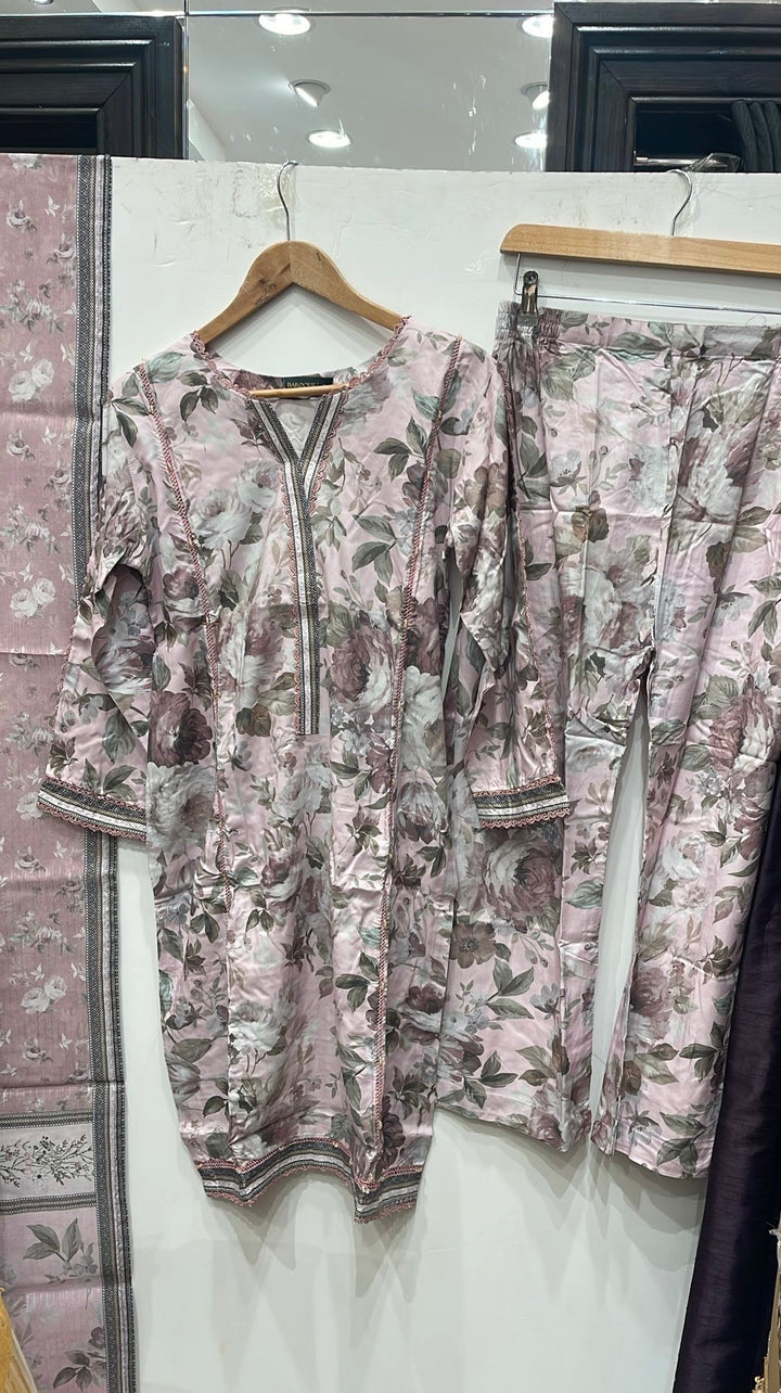 BL04- LINEN PRINT 3 PIECE SUIT