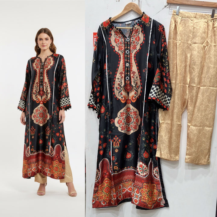 NS04 - Elegant Silk 2-Piece co-ord Pakistani Suit