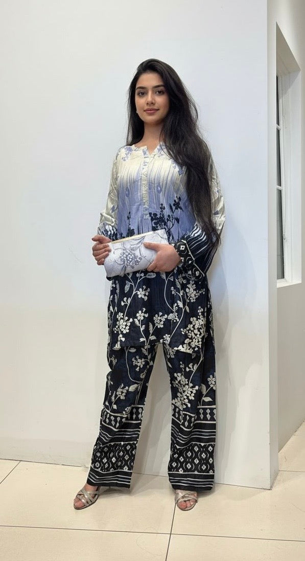 SC01- LINEN PRINT CO-ORD 2 PIECE SUIT