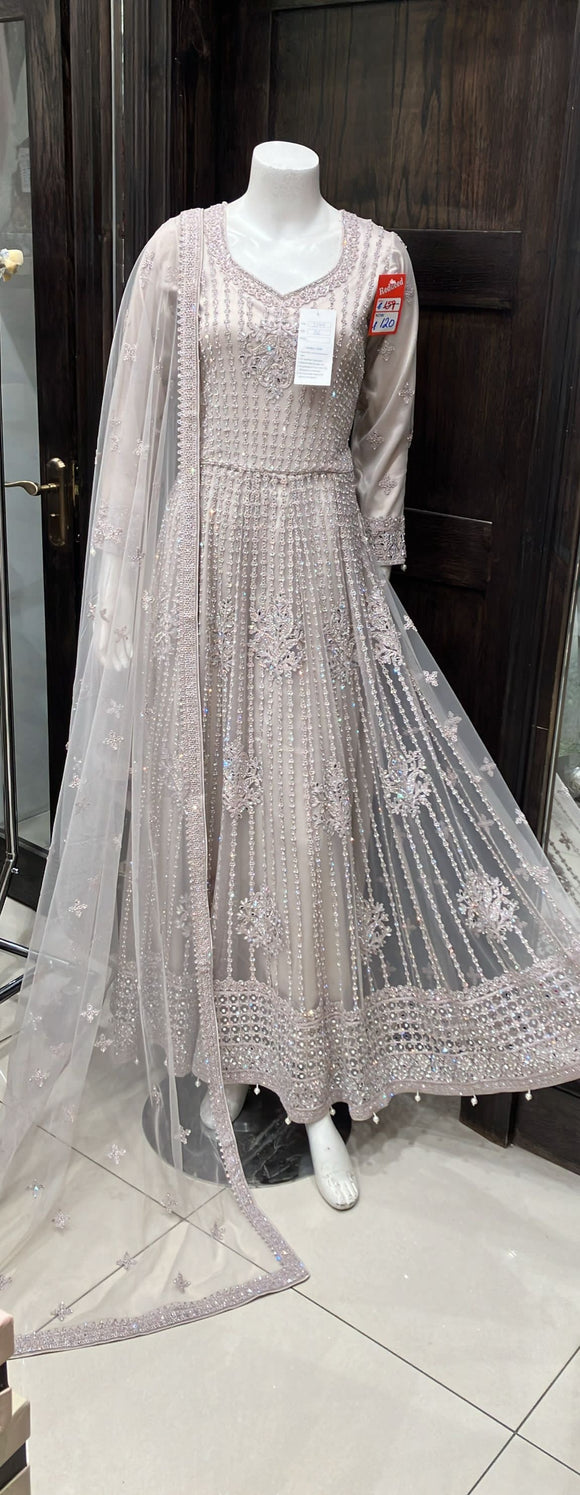 EMBROIDERED & EMBELLISHED NET DRESS NC925A