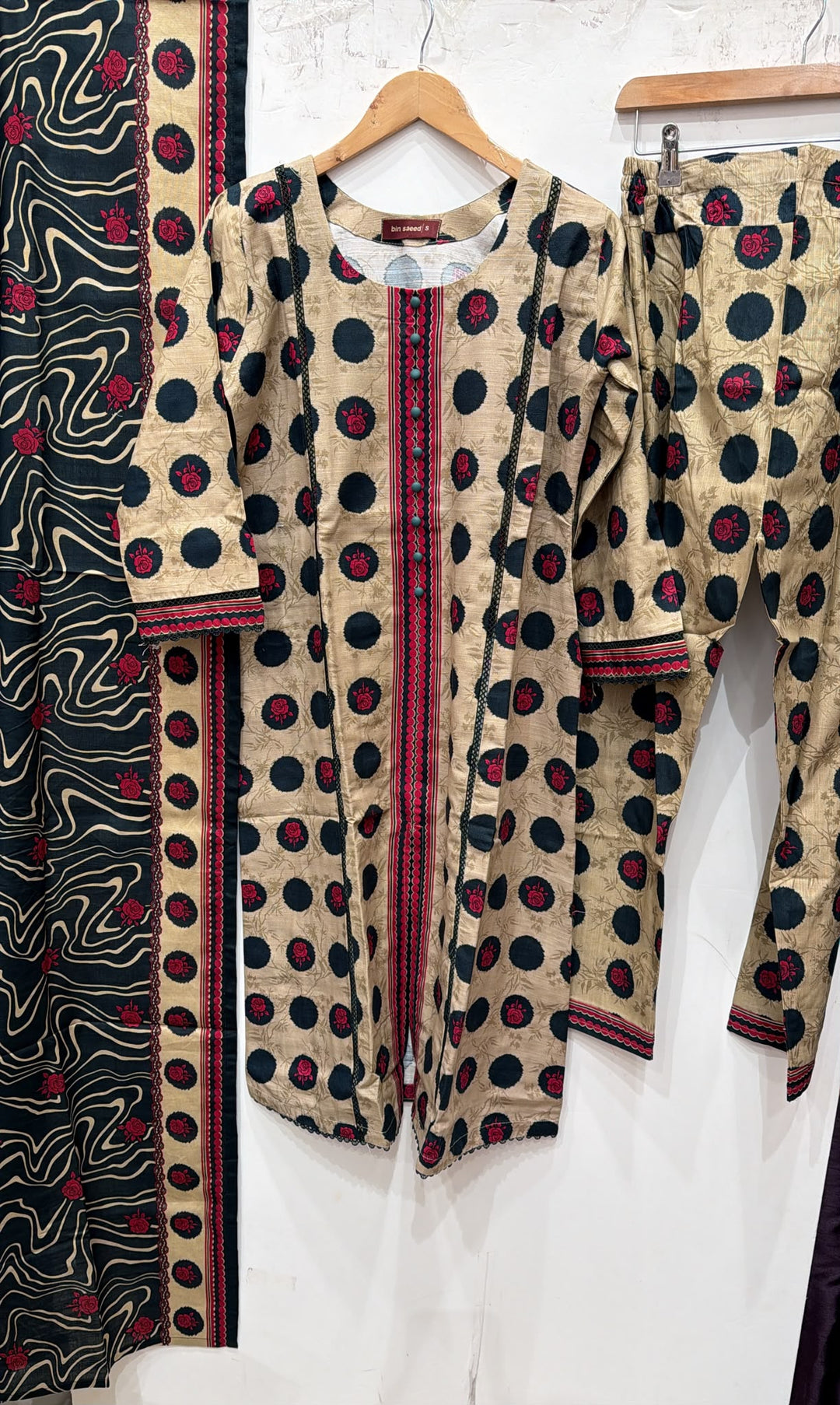 KBS03 Bin Saeed Soft Winter Khadder 3-Piece Suit - East meets west clothing 