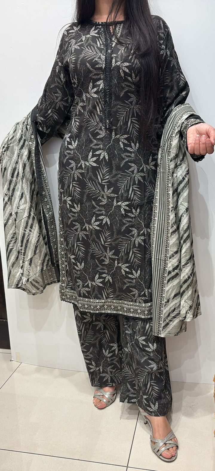 NC03 - Lawn Print 3 Piece Suit
