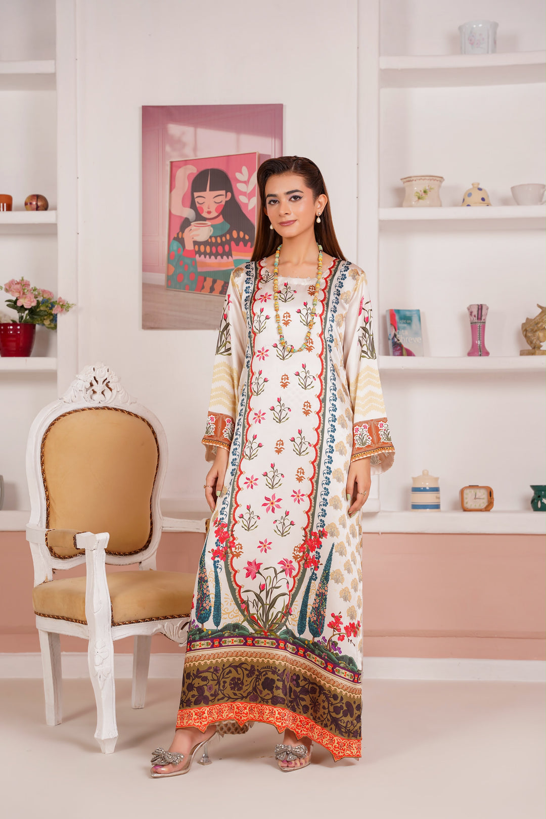 ZS01 - Elegant Silk 2-Piece co-ord Pakistani Suit