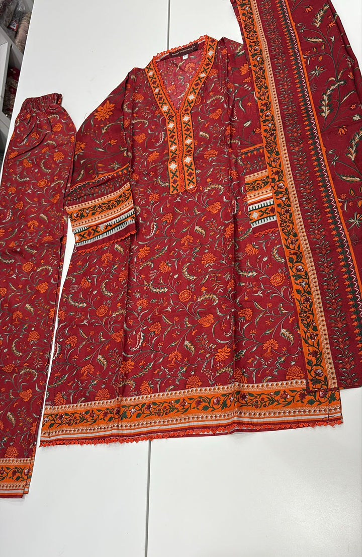 GKL06 GIRLS LAWN 3 PIECE SUIT