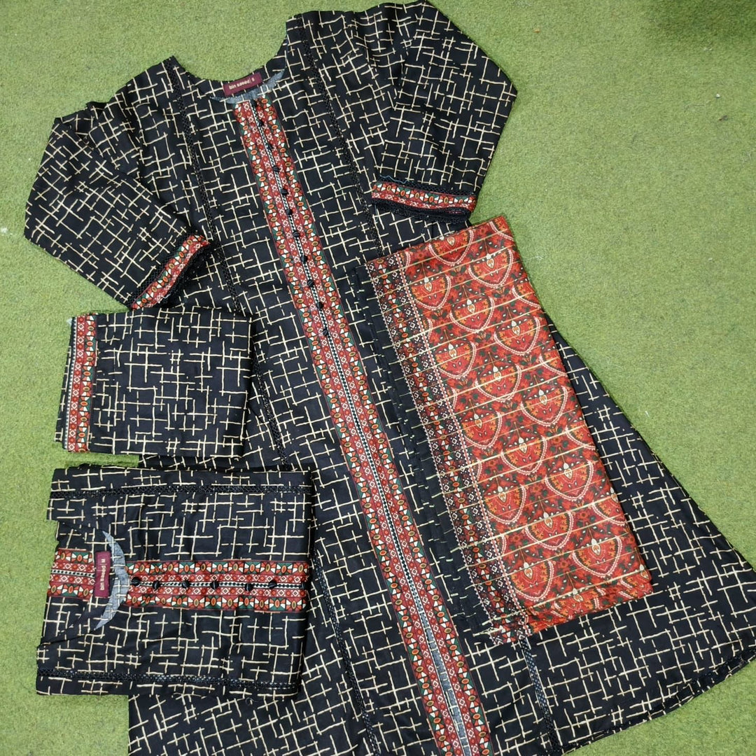 Lp02 - COTTON PRINT 3 PIECE SUIT