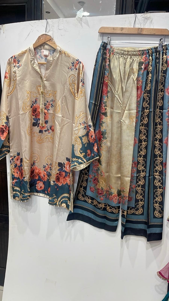 ZC04- SILK PRINT CO-ORD 2 PIECE SUT