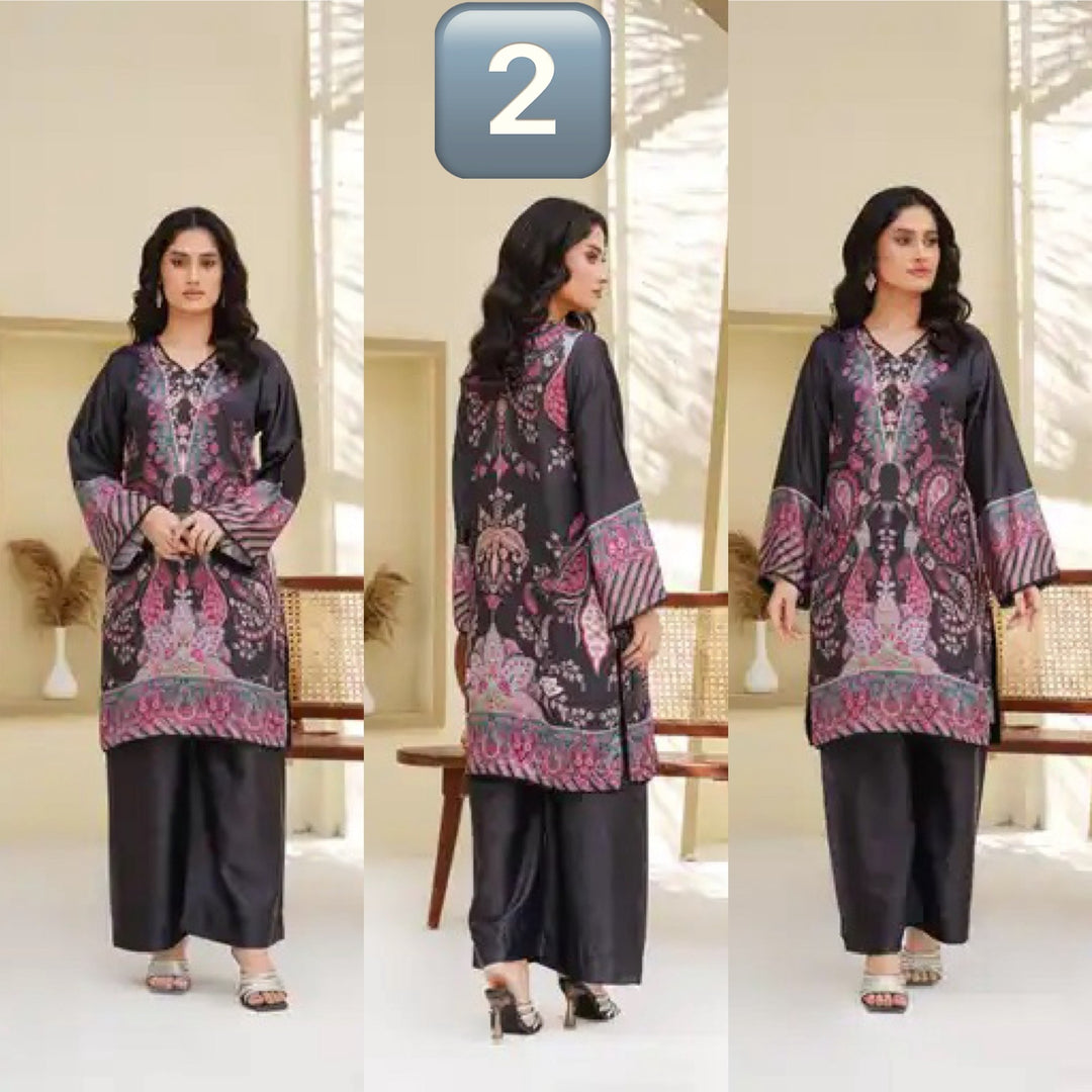 Sm02- SHAMOZ SILK PRINT CO-ORD 2 PIECE SUIT