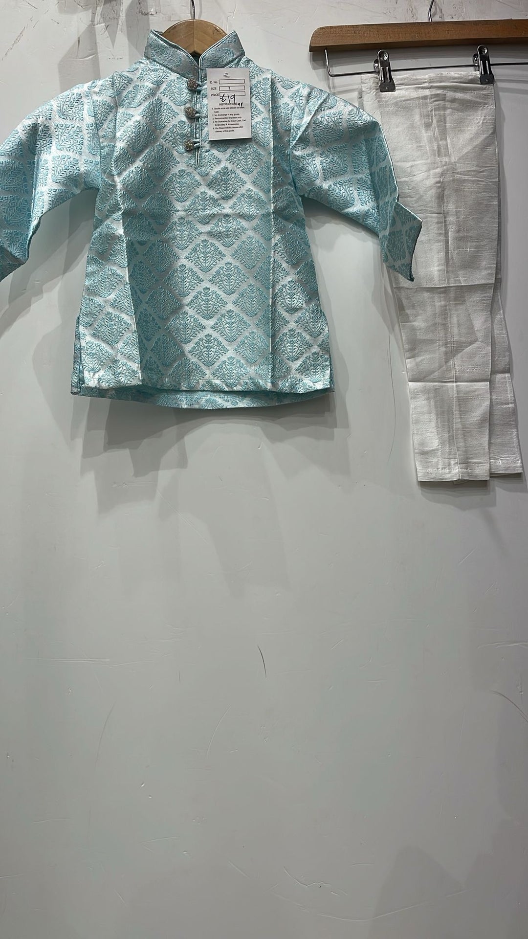 JN611d - Jacquard Silk kameez set for Men & Boys