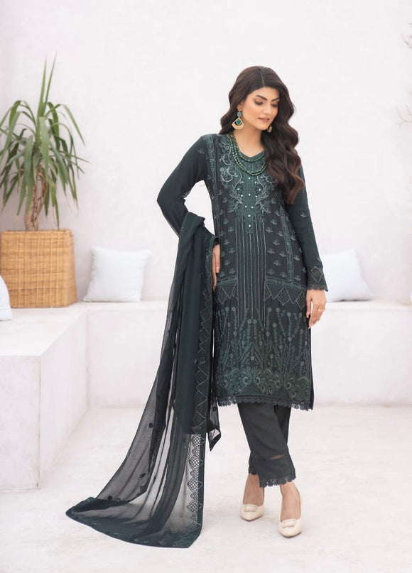 EMBROIDERED SILK 3 PIECE SUIT AG05