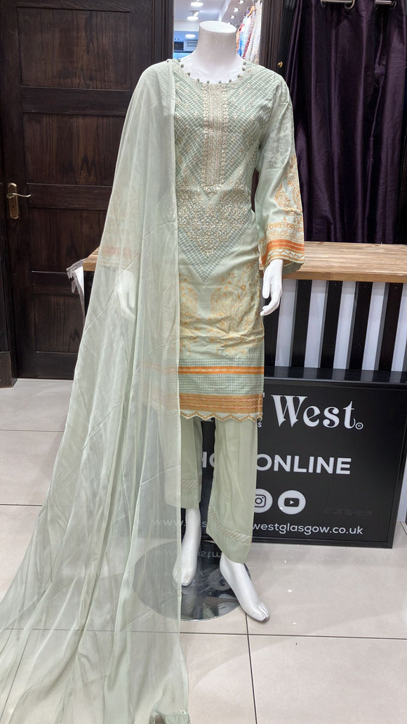 Embroidered 3 piece suit 28A