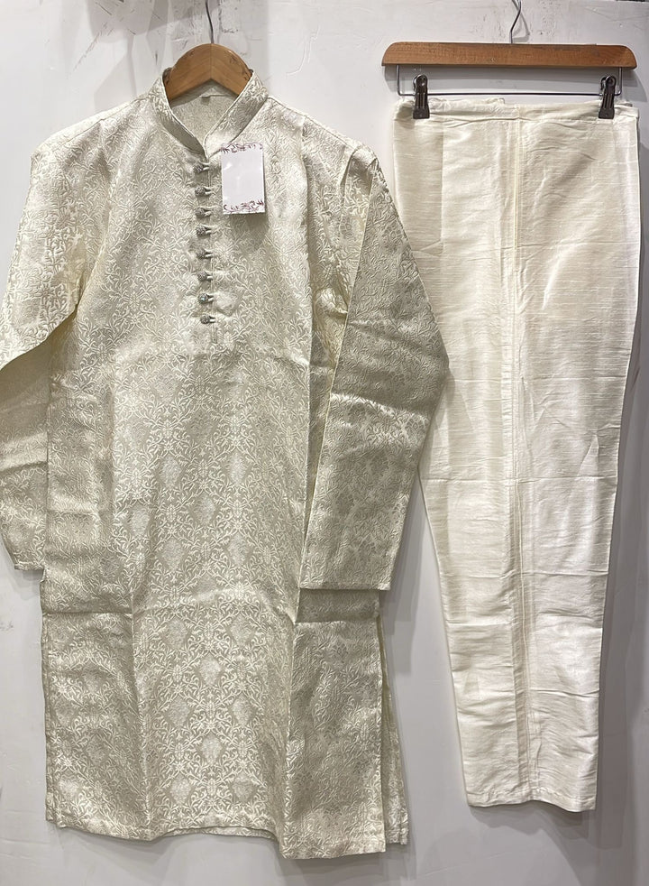 JN611G - Jacquard Silk kameez set for Men & Boys