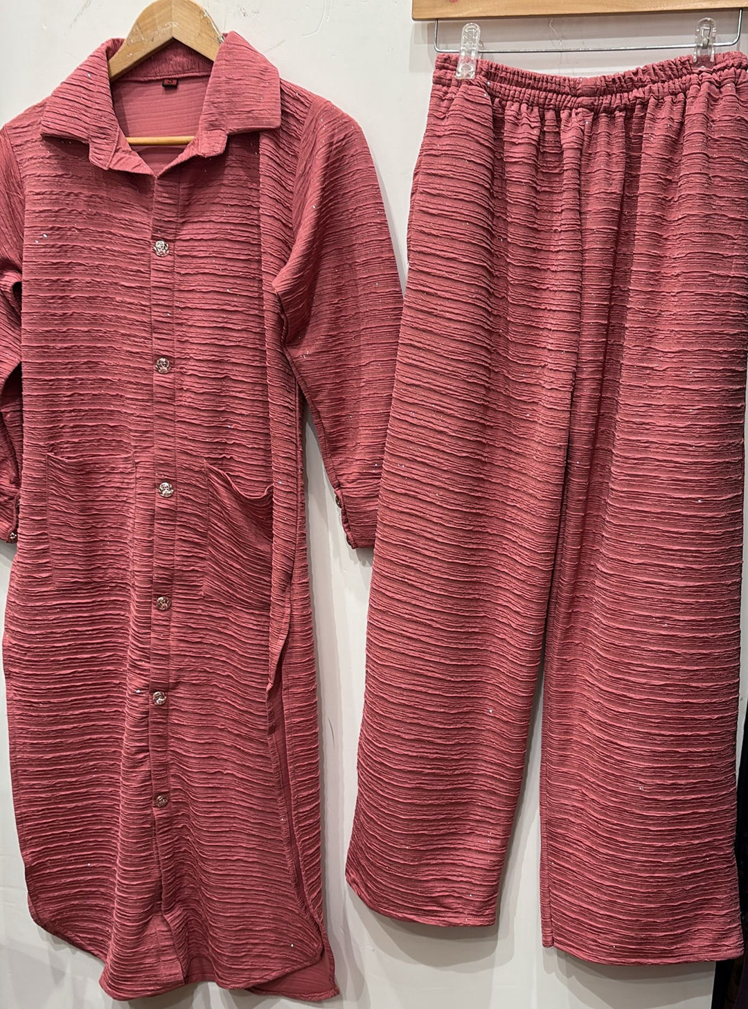 LC01 - PINK WINTER LYCRA CO-ORD SETS