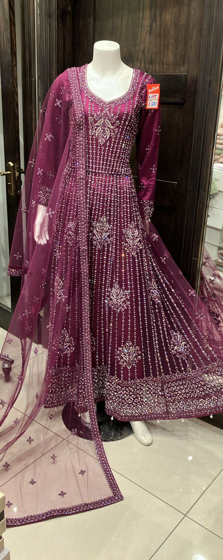 EMBROIDERED & EMBELLISHED NET DRESS NC925H