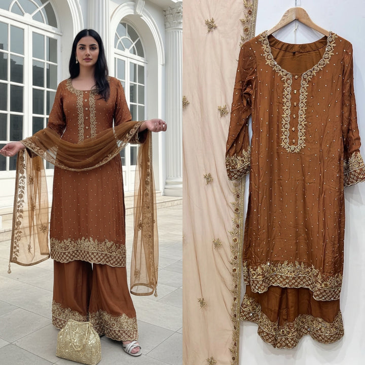 0142G- GEORGETTE FARSHI PALAZZO SUIT