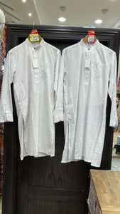 BOYS WHITE KAMEEZ SHALWAR 2PC SET CB07