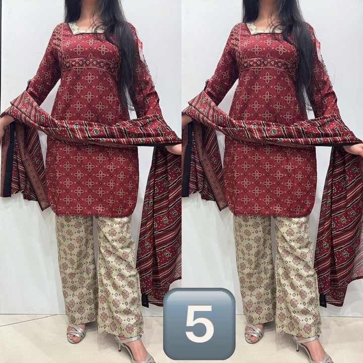 NL05 - Lawn Print 3 Piece Suit